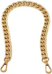 Gold Metal Purse Chain Strap 18" Short Handle Replacement Chain for Handbags and Accessories